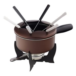 Conjunto de Fondue em Alumínio Antiaderente Brinox Chocolate 10 peças