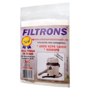 Filtro de Aspirador de Pó Arno H2PO 1400W e Hidropó Filtrons 3 unidades