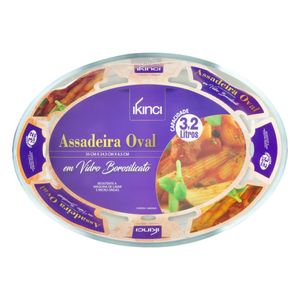 Assadeira de Vidro Oval Ikinci 3,2l