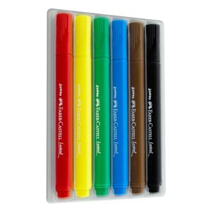 Canetinha Jumbo Faber Castell 6 cores