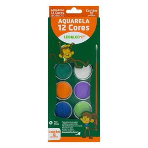 Aquarela com 12 cores Leo&Leo