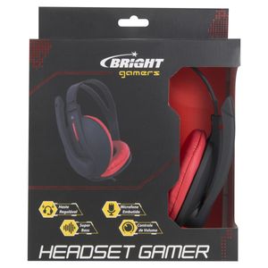 Headset Gamer Vermelho Bright