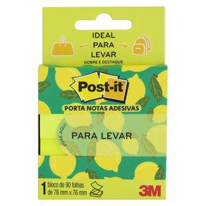 Bloco de Notas Adesivas Post it Verde para Levar 90 folhas