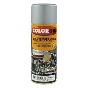 Tinta Spray Alta Temperatura Colorgin 350ml Alumínio