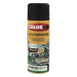 Tinta Spray Alta Temperatura Colorgin 350ml Preta