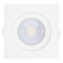 Spot Led de Embutir Quadrado Branco Bronzearte 14W 3000K Bivolt