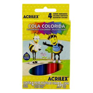 Cola Colorida Acrilex 4 cores