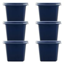 Conjunto de Pote Pop Quadrado Plasútil 170ml 6 peças