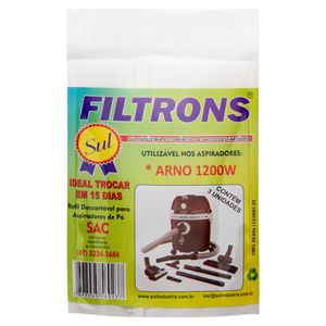 Filtro de Aspirador de Pó Arno 1200W Filtrons 3 unidades