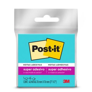 Bloco de Notas Adesivas Post it Azul 45 folhas