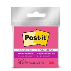 Bloco de Notas Adesivas Post it Rosa 45 folhas