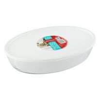 Assadeira de Vidro Oval com Tampa Marinex 2,4l