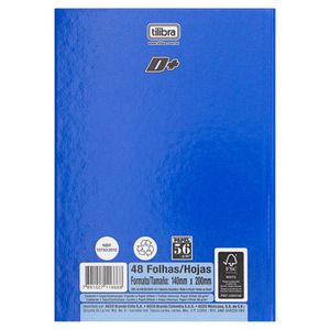 Caderno Brochura Capa Dura Tilibra Azul 1/4 48 folhas