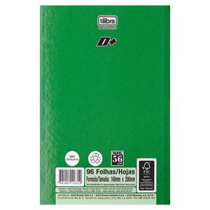 Caderno Brochura Capa Dura Tilibra Verde 1/4 96 folhas