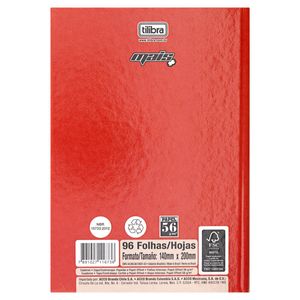 Caderno Brochura Capa Dura Tilibra Vermelho 1/4 96 folhas