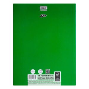 Caderno Brochura Capa Dura Tilibra Verde 1x1 48 folhas