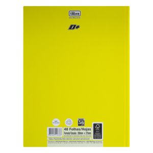 Caderno Brochura Capa Dura Tilibra Amarelo 1x1 48 folhas