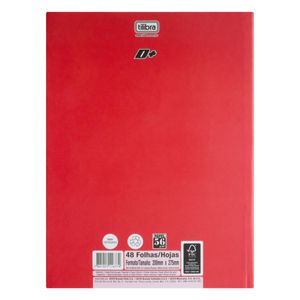 Caderno Brochura Capa Dura Tilibra Vermelho 1x1 48 folhas