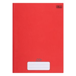 Caderno Brochura Capa Dura Tilibra Vermelho 1x1 96 folhas