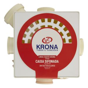 Caixa Sifonada Pvc Krona Esgoto 150mm x 150mm x 50mm