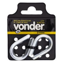 Anilha Sapatilho para Cabo de Aço Vonder 1/4" 2 unidades