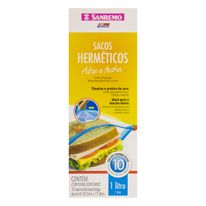 Saco Hermético Abre e Fecha Sanremo 10 unidades 1 litro