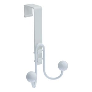 Cabide de Porta 2 Ganchos Branco Metaltru