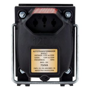 Autotransformador Preto Force Line Power Plus 750VA