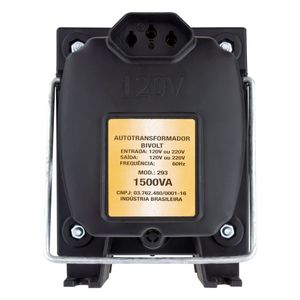 Autotransformador Preto Force Line Power Plus 1500VA