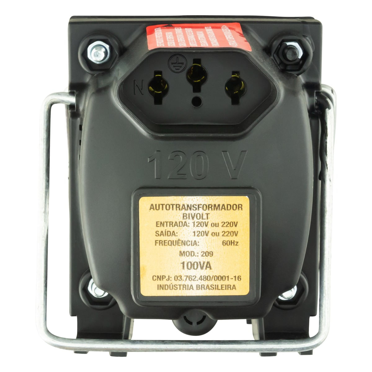 AutotransformadorPretoForceLinePowerPlus100VABivoltFrontal1