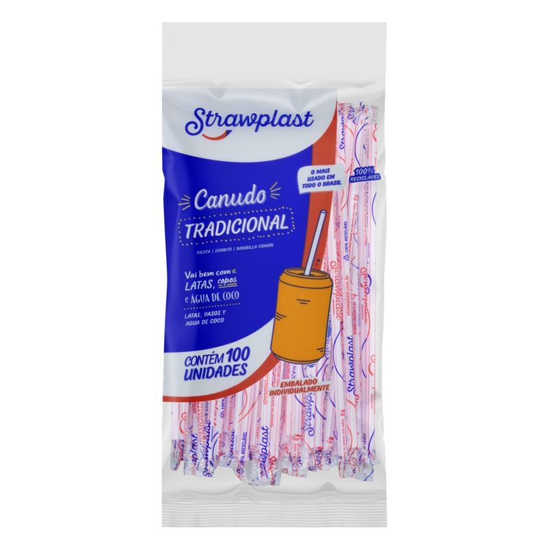 Canudo-Descartavel-Tradicional-Strawplast-100-unidadesFrontal1