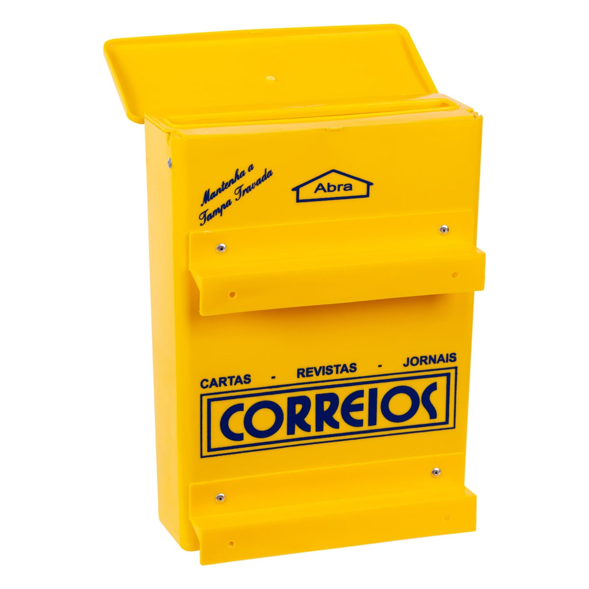 CaixadeCorreiodePVCparaGradeZoldeAmarelaAngularEsquerda2