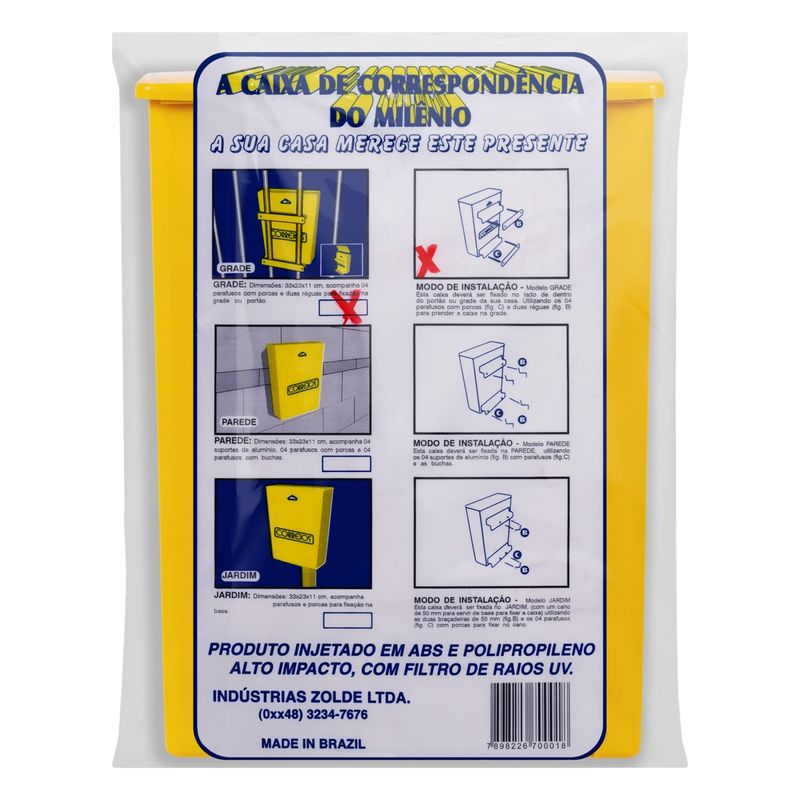 Caixa-de-Correio-de-PVC-para-Grade-Zolde-AmarelaPosterior3