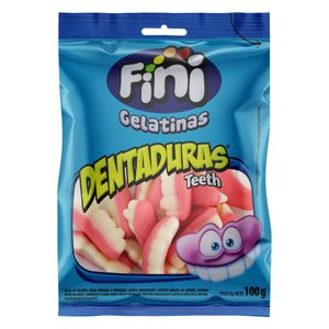 Bala de Gelatina Dentaduras Fini Morango e Framboesa 100g