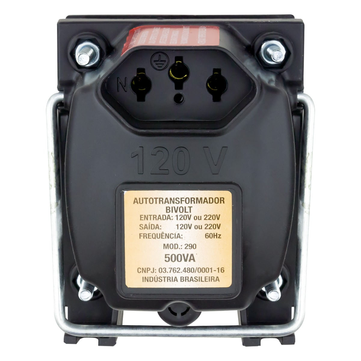 AutotransformadorPretoForceLinePowerPlus500VABivoltFrontal1