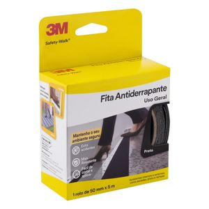 Fita Antiderrapante Uso Geral Preta 3M Safety-Walk 50mm x 5m