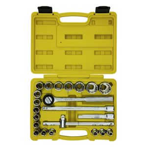 Jogo de Soquetes em Aço Cromo Vanádio Tramontina 1/2" 22 peças