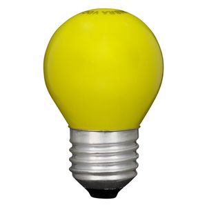 Lâmpada Incandescente Bolinha Amarela Taschibra 15W