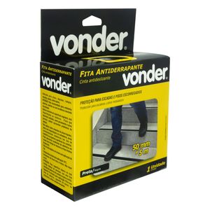 Fita Antiderrapante Uso Geral Preta Vonder 50mm x 5m