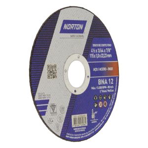 Disco de Corte Norton 115mm x 1mm