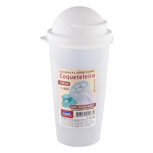 Coqueteleira com Misturador Branca Plasútil 740ml