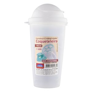 Coqueteleira com Misturador Branca Plasútil 740ml