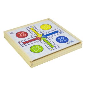 Jogo Tabuleiro Damas  e Ludo Xalingo 43 peças