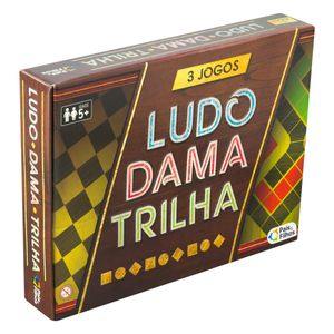 Jogo de Tabuleiro Ludo Dama e Trilha Pais&Filhos