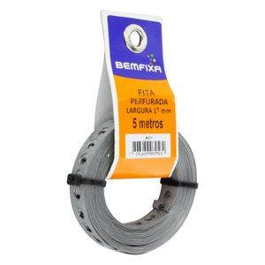 Fita Perfurada em Aço Galvanizado Bemfixa 17mm 5m