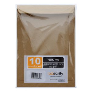 Envelope Saco Kraft Scrity 200mm x 280mm 10 unidades