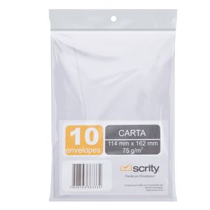 Envelope de Carta sem RPC Scrity 114mm x 162mm 10 unidades