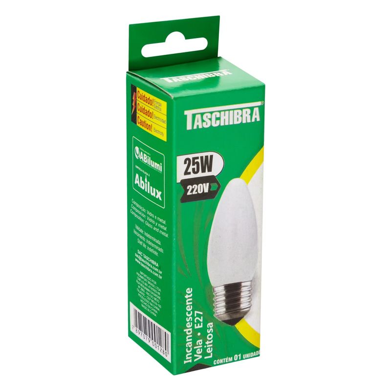 Lampada-Vela-Leitosa-Taschibra-25W-220VEmbalagemAngularEsquerda2