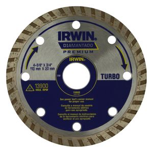 Disco de Corte Turbo Diamantado Irwin 110mm