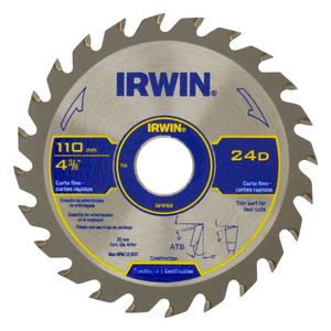 Disco de Serra 24 dentes Irwin 110mm